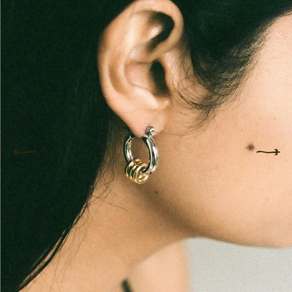 Two Tone Fillia Earrings